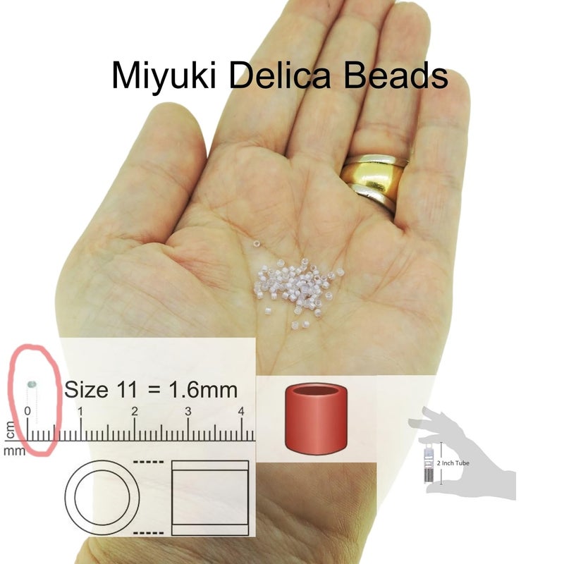 Miyuki Delica Seed Beads 11/0 Duracoat Opaque Columbine 7.2 Gram DB2138 - Image 2